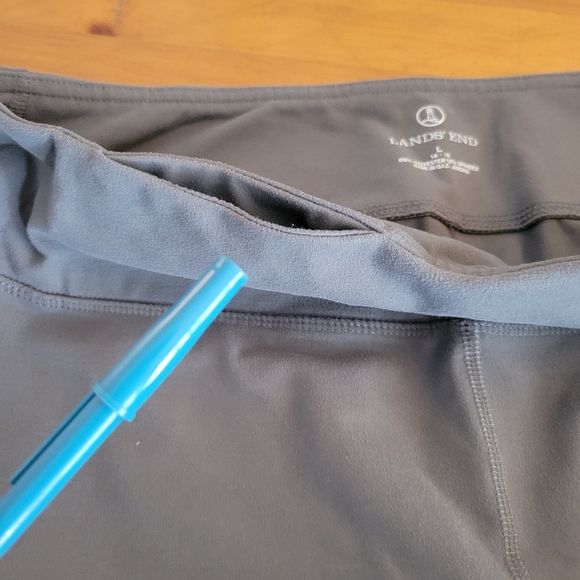 Lands end wide leg crop  gray active pant size L - Picture 4 of 6